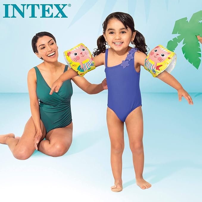 Intex Deluxe Arm Bands, Orange, 6 -36 Months Boys & Girls