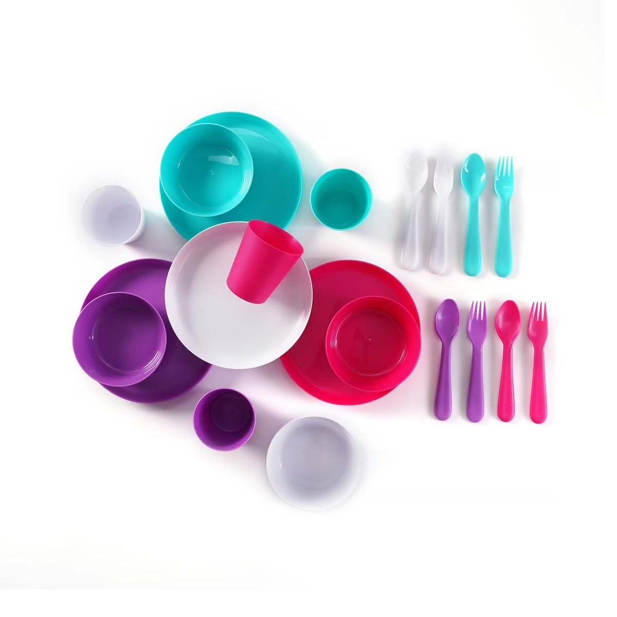 Nibble 20 Piece Party Tableware Set - Multi
