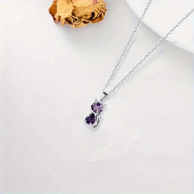 Creative Fashionable Shiny Dcute Cat Necklace, Versatile Exquisite Collar Pendant