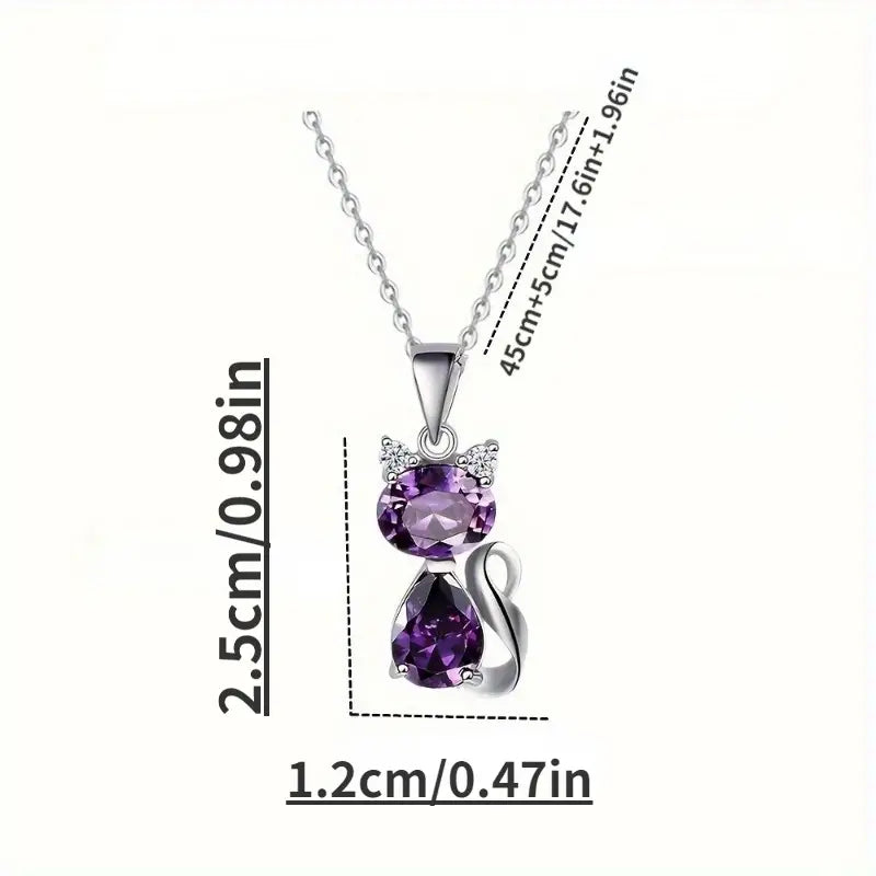 Creative Fashionable Shiny Dcute Cat Necklace, Versatile Exquisite Collar Pendant
