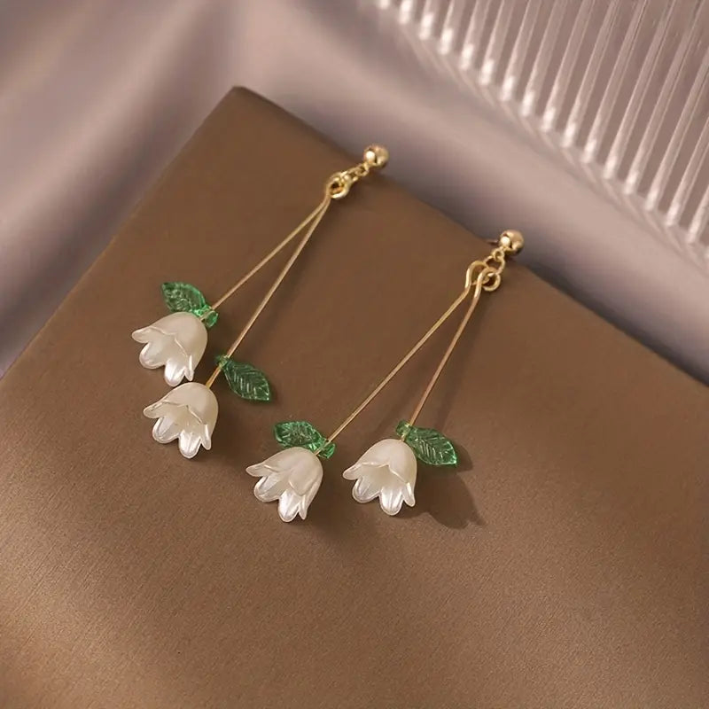 Exquisite Lily Of The Valley Pendant Dangle Earrings