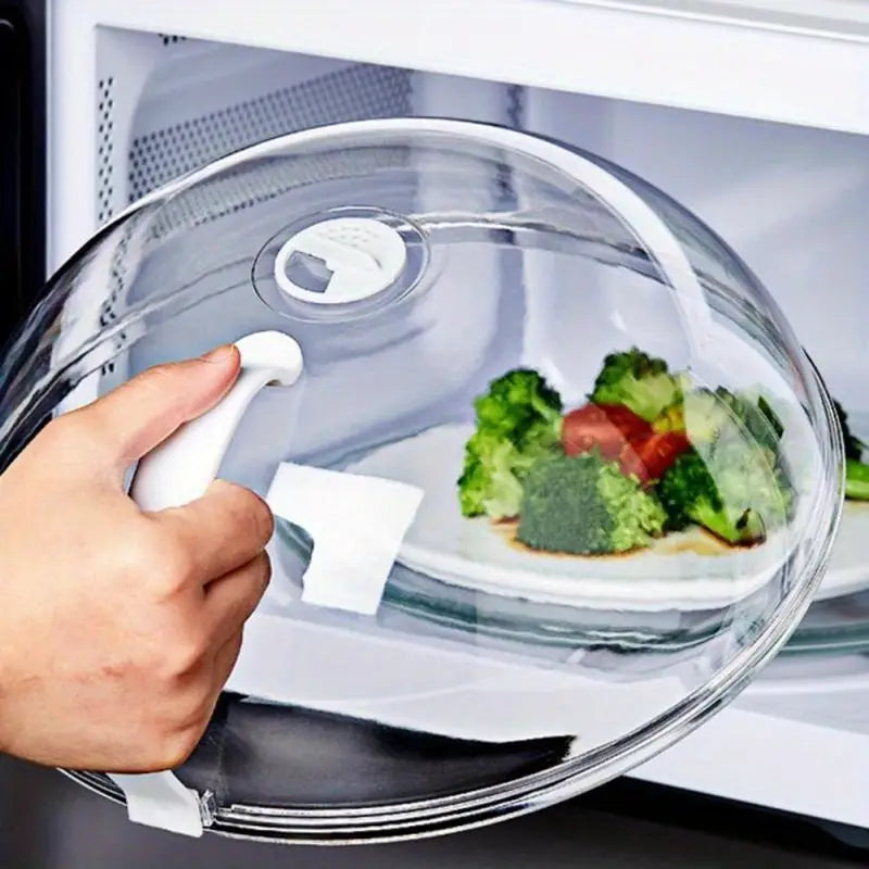 1pc Food Cover, Microwave Splatter Plate Cover Lid, Heat Resistant 200 Degrees