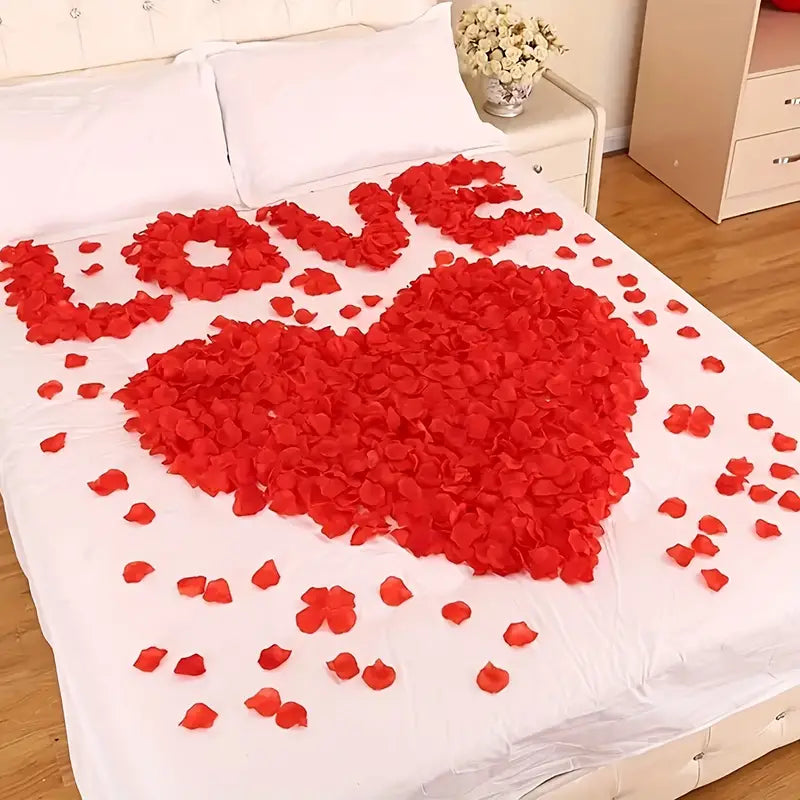 1000pcs Rose Petals Fake Rose Petals Romantic Night Wedding Decoration Party