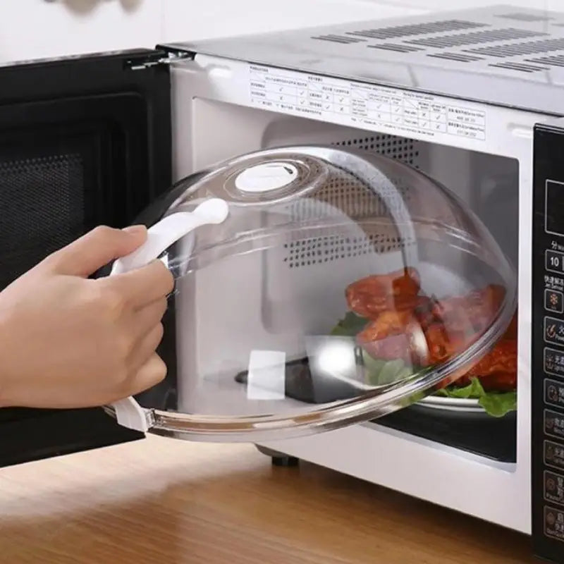1pc Food Cover, Microwave Splatter Plate Cover Lid, Heat Resistant 200 Degrees