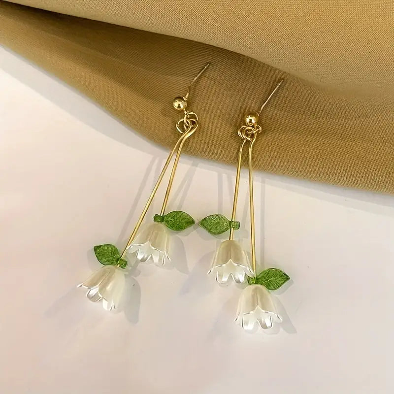 Exquisite Lily Of The Valley Pendant Dangle Earrings