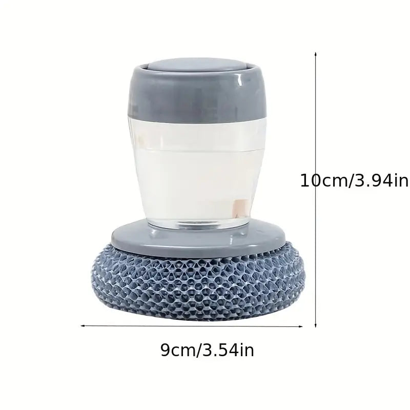 1pc Portable Kitchen Soap Dispensing Dishwashing Tool Brush