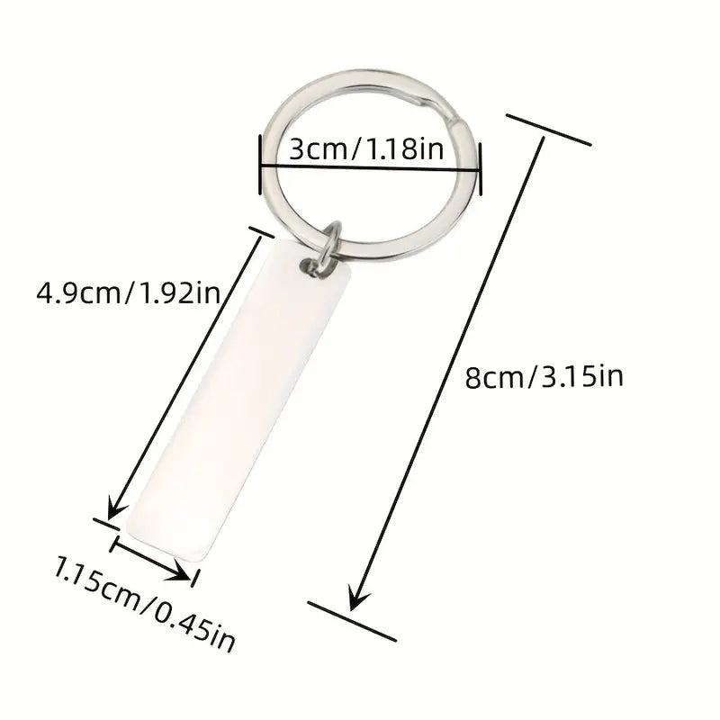 A Men's Stainless Steel Keychain Drive Safe I Love You Keychain