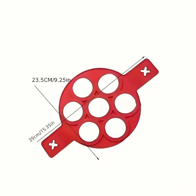 1pc, 7-cavity Silicone Cake Mold For Baking, Omelette, Pancake