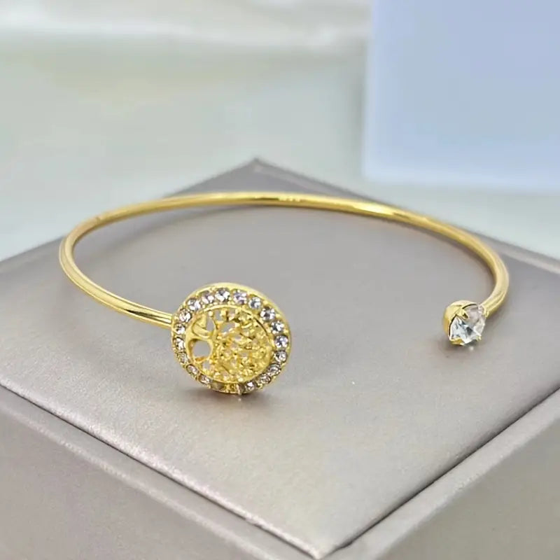 Tree Of Life Design Simple Open Bracelet