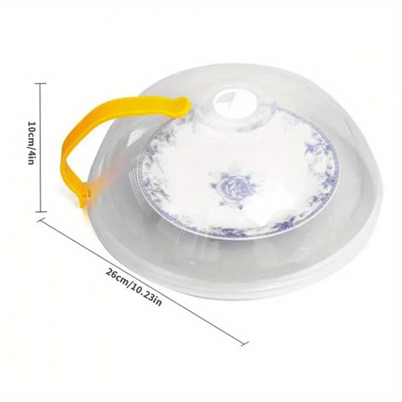 1pc Food Cover, Microwave Splatter Plate Cover Lid, Heat Resistant 200 Degrees