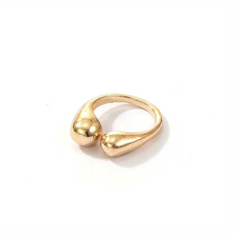 Fashion Chunky Ring Adjustable Cuff Silvery Make