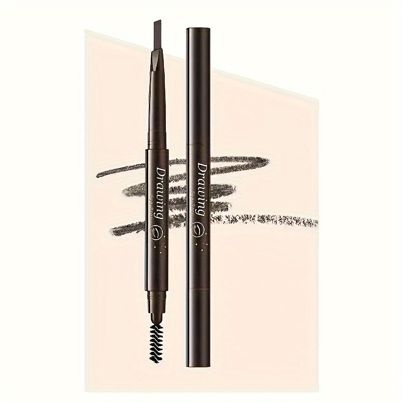 4-color Double-headed Eyebrow Pencil Waterproof Long Lasting