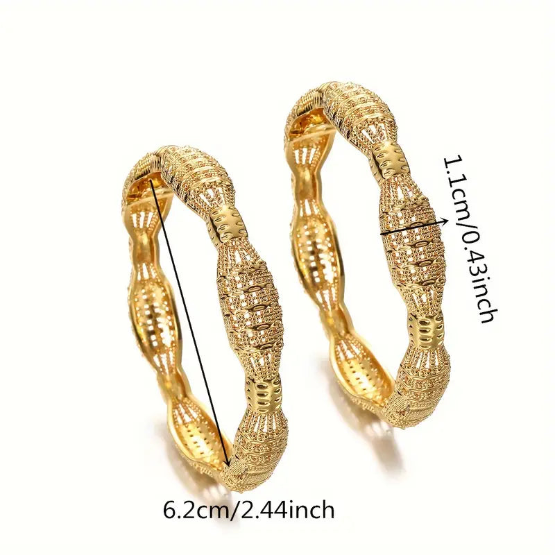 2pcs Golden-Jewelry Bangles for Women