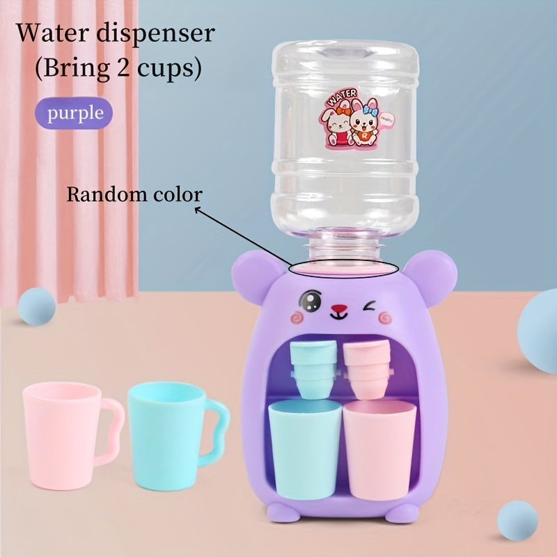 Pretend Play Water Dispenser, Double Water Outlet Press Water Dispenser,