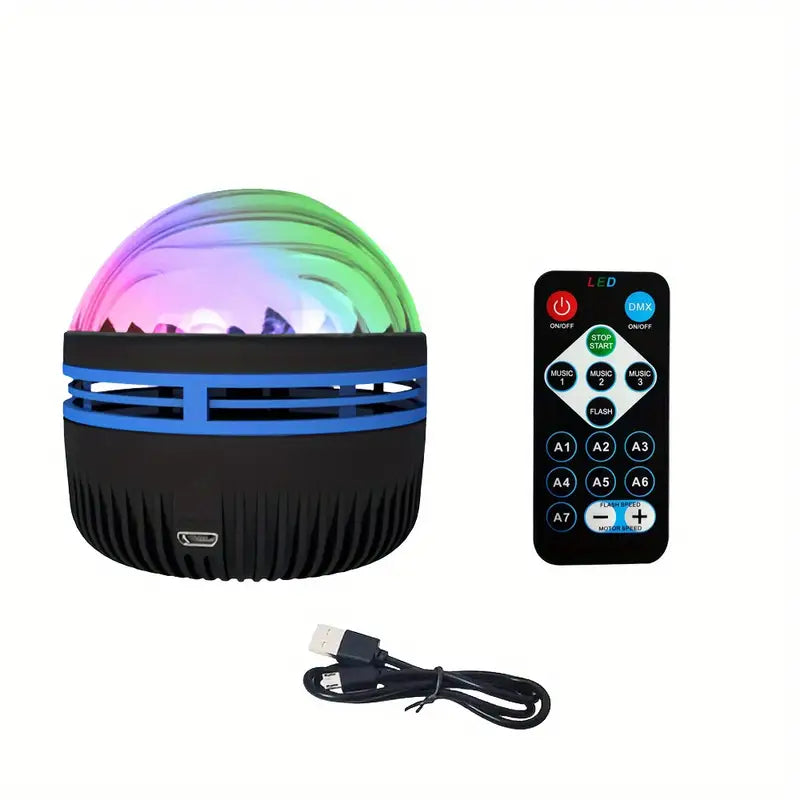 7 Color Changing Night Light Projector With Remote Control For Bedroom 1pc