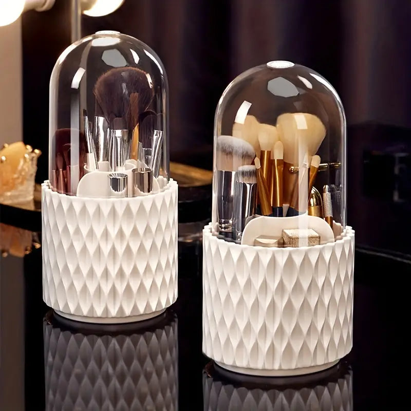 1pc Makeup Brush Storage Box, 360° Rotating Pen Holder