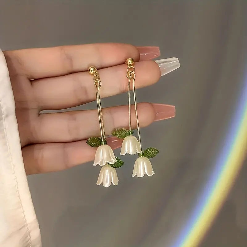 Exquisite Lily Of The Valley Pendant Dangle Earrings