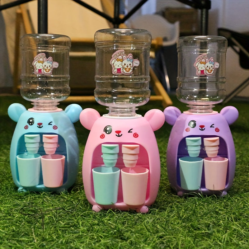 Pretend Play Water Dispenser, Double Water Outlet Press Water Dispenser,