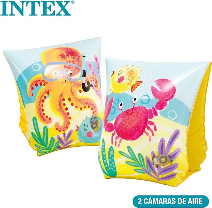 Intex Deluxe Arm Bands, Orange, 3 -6 Years Girls