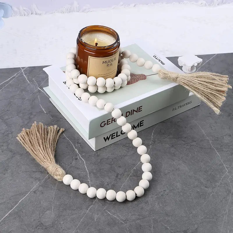 1pc Decorative Beaded Tassel (81.28cm) Bohemian Decoration For Tables Desks & Doors