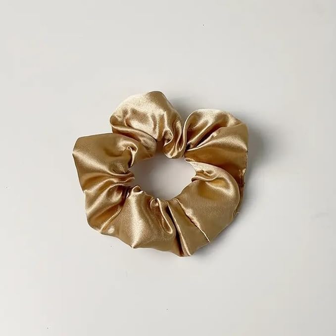 6 Pcs Silky Scrunchies Solid Color Hair Tie
