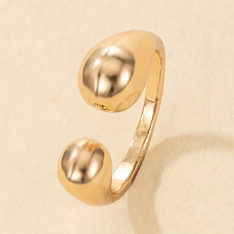 Fashion Chunky Ring Adjustable Cuff Silvery Make