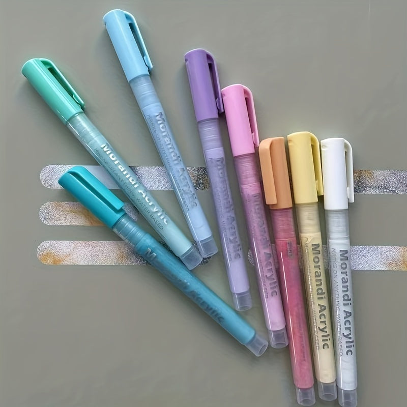 8pcs Bright Color Acrylic Marker Paint Pen Set