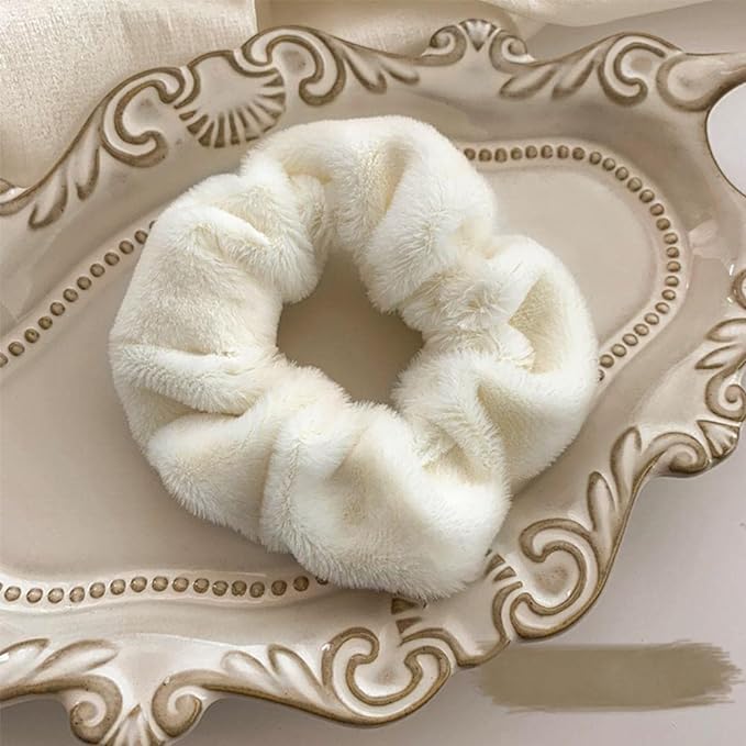 Set/7PCS Plush Scrunchies Soft Large Intestine Hair Ring