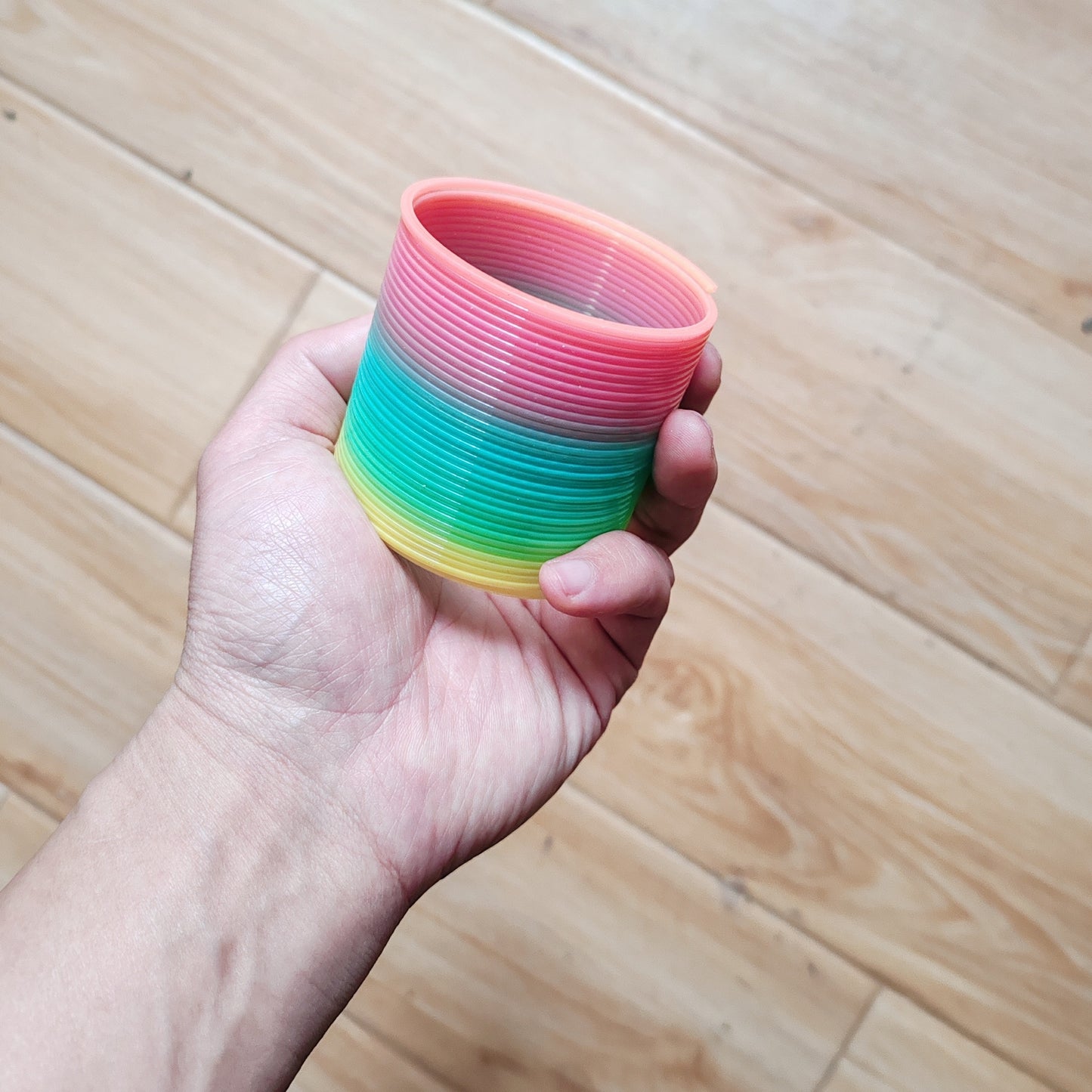 1pc Spring Circle Toy, Rainbow Circle Toy
