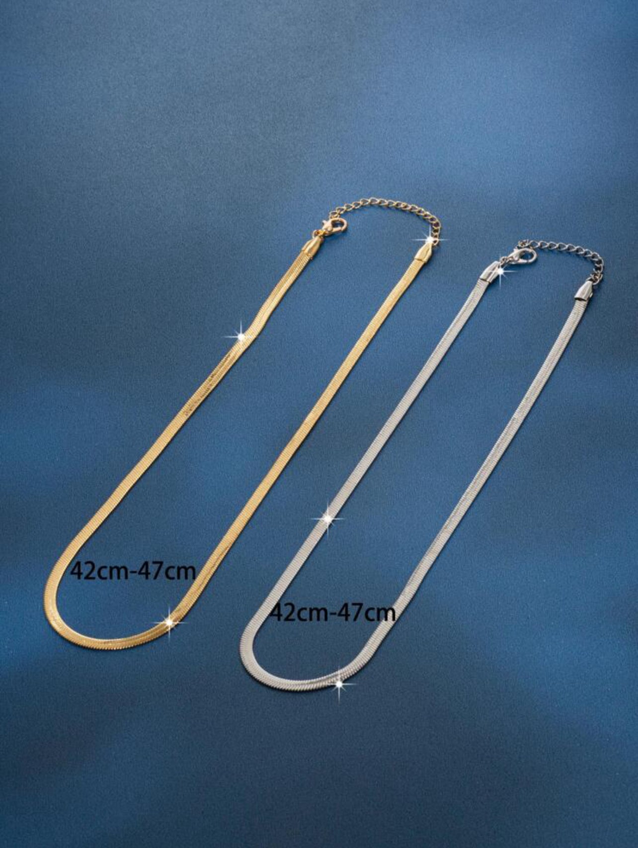 1pc Stainless Steel Necklace, Trendy Flat Chain Necklace Unisex