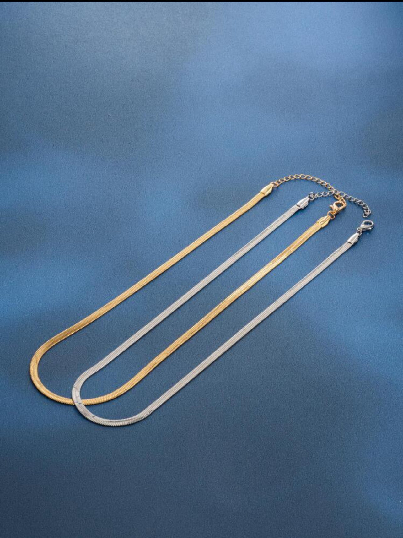 1pc Stainless Steel Necklace, Trendy Flat Chain Necklace Unisex
