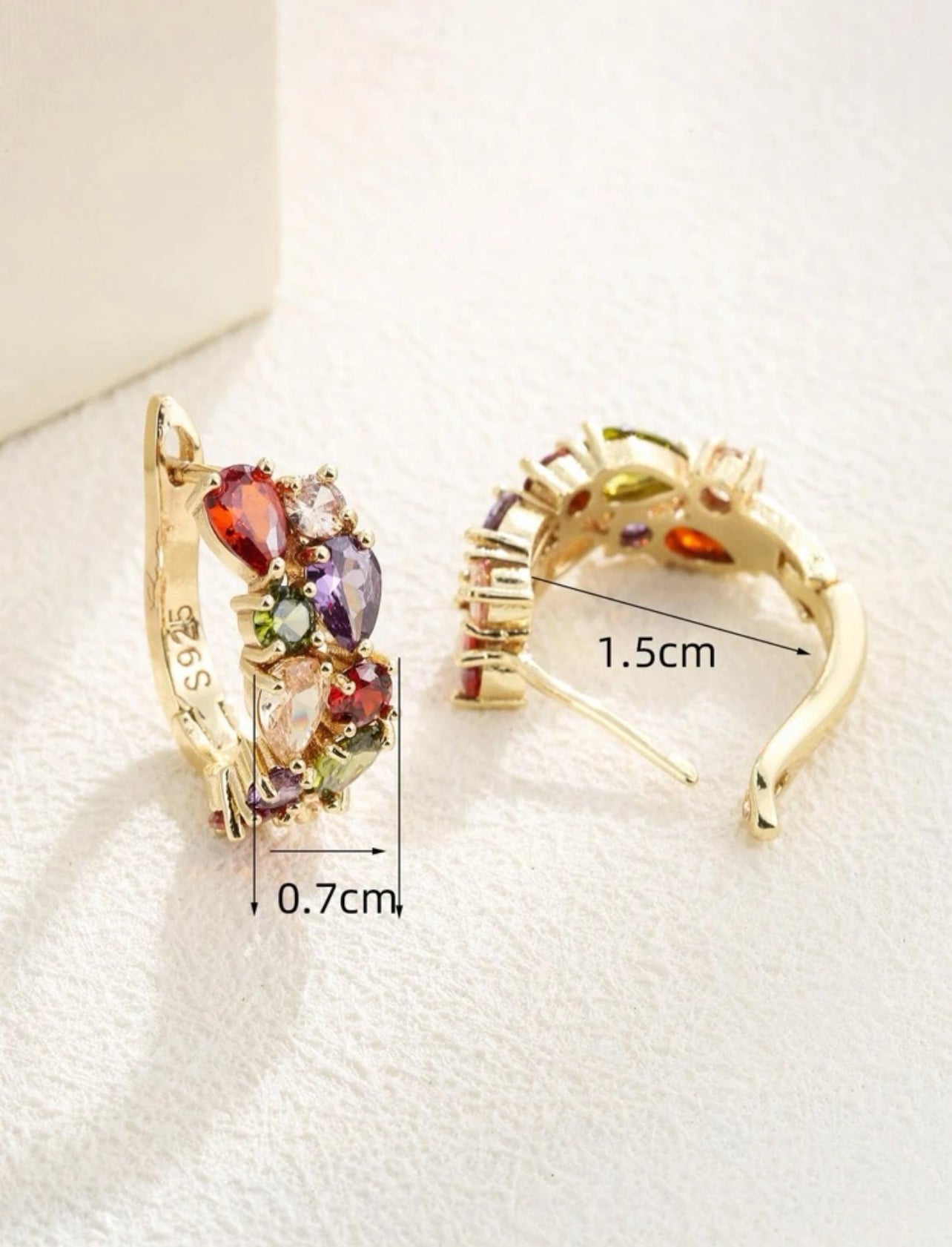 Elegant Leverback Earrings Paved Shining Zirconia