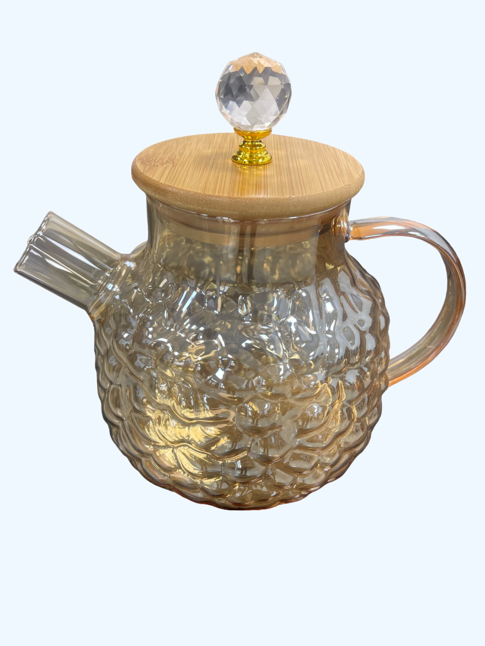 Glass Teapot Stovetop Safe,1000ML Clear Teapots with Removable Filter Spout,Teapot for Loose Leaf and Blooming Tea