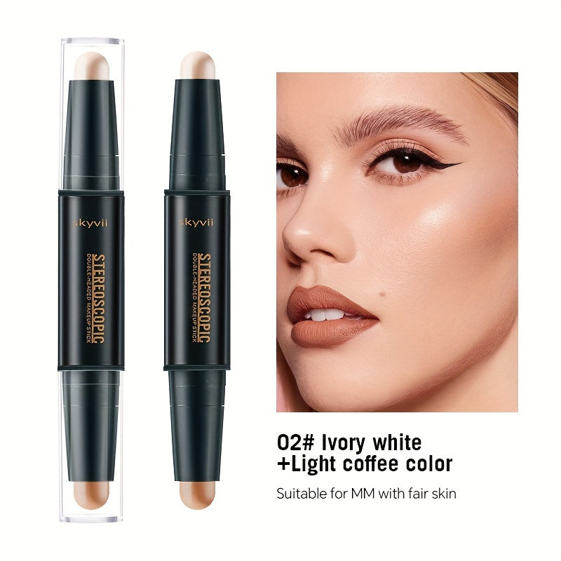 Contouring Stick With Double-headed, Dual-purpose Concealer Highlighter