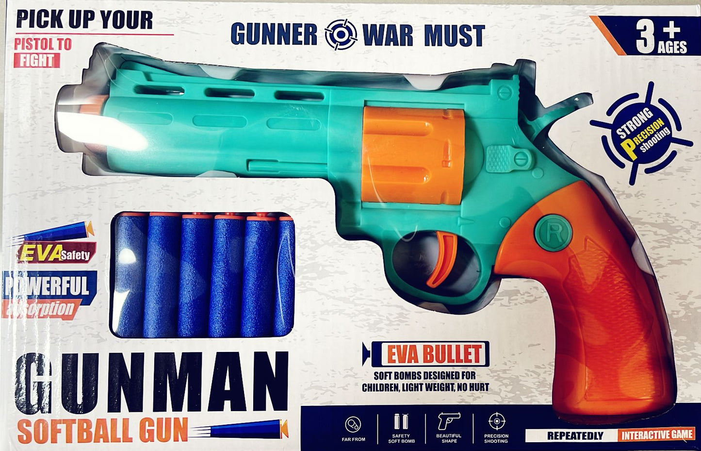 Kid Safe Softball Gun with bullets Toy