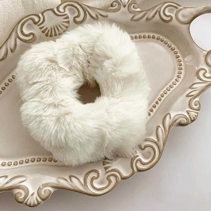 Set/7PCS Plush Scrunchies Soft Large Intestine Hair Ring