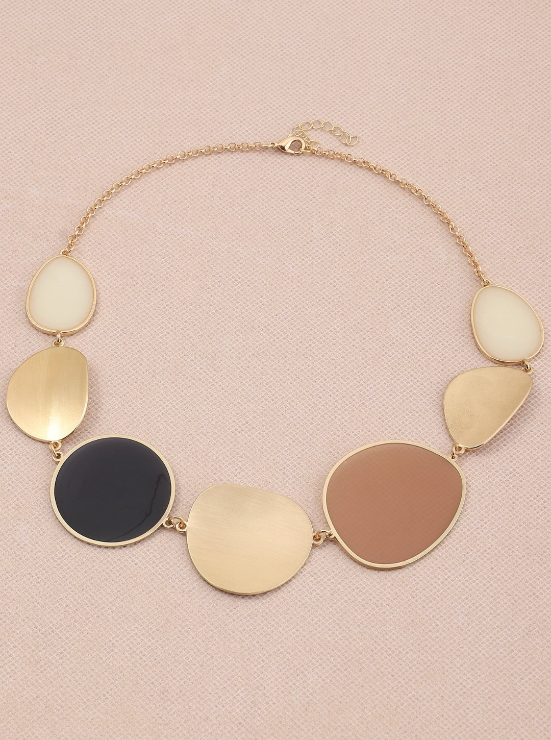 1pc Fashionable simple style Round Disc Smooth Surface Women's Necklace