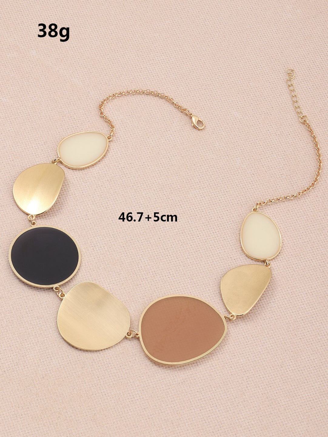 1pc Fashionable simple style Round Disc Smooth Surface Women's Necklace