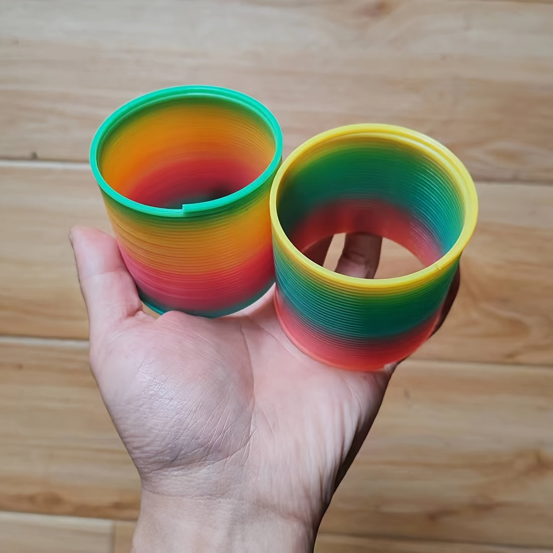 1pc Spring Circle Toy, Rainbow Circle Toy