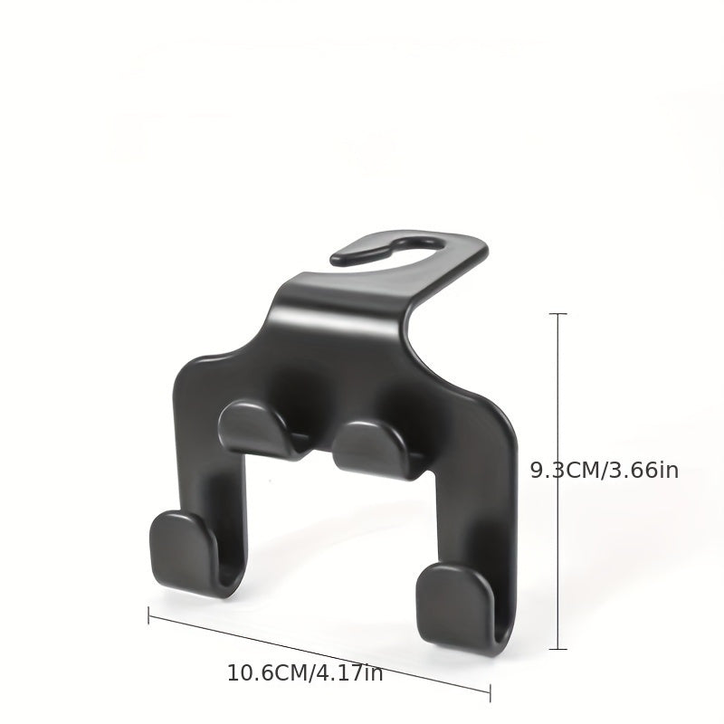 2pcs Storage Racks, Multi-Functional Car Headrest Hooks With Concealed Phone Holder, Durable Plastic Sundries Storage Holder,