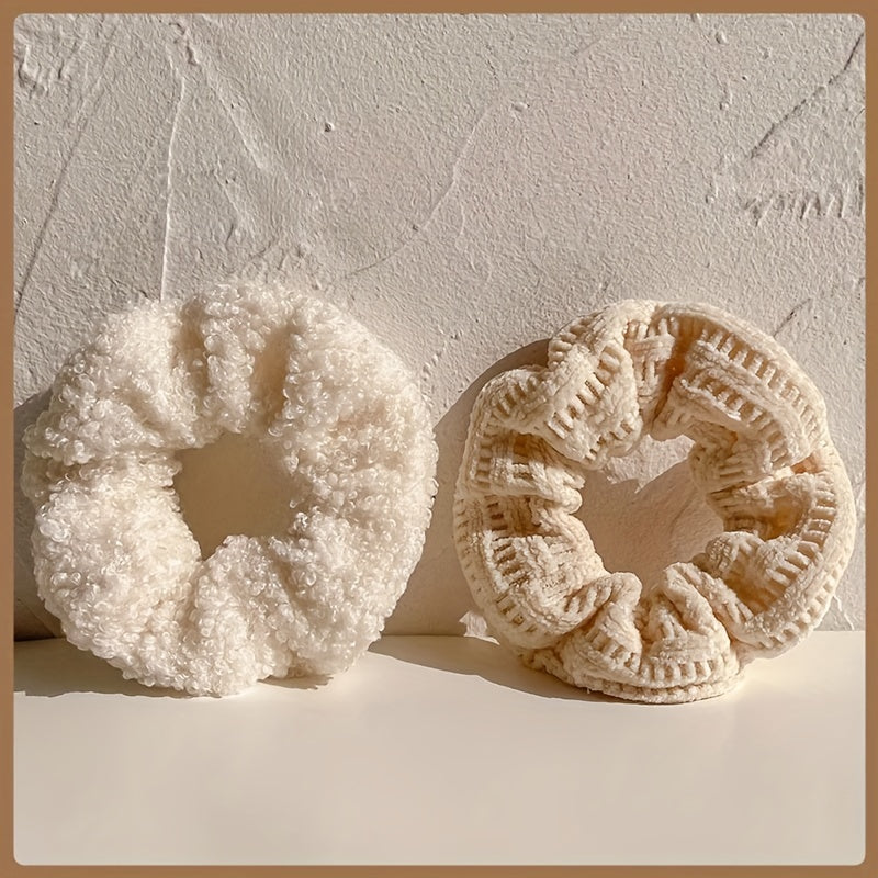 Set/7PCS Plush Scrunchies Soft Large Intestine Hair Ring
