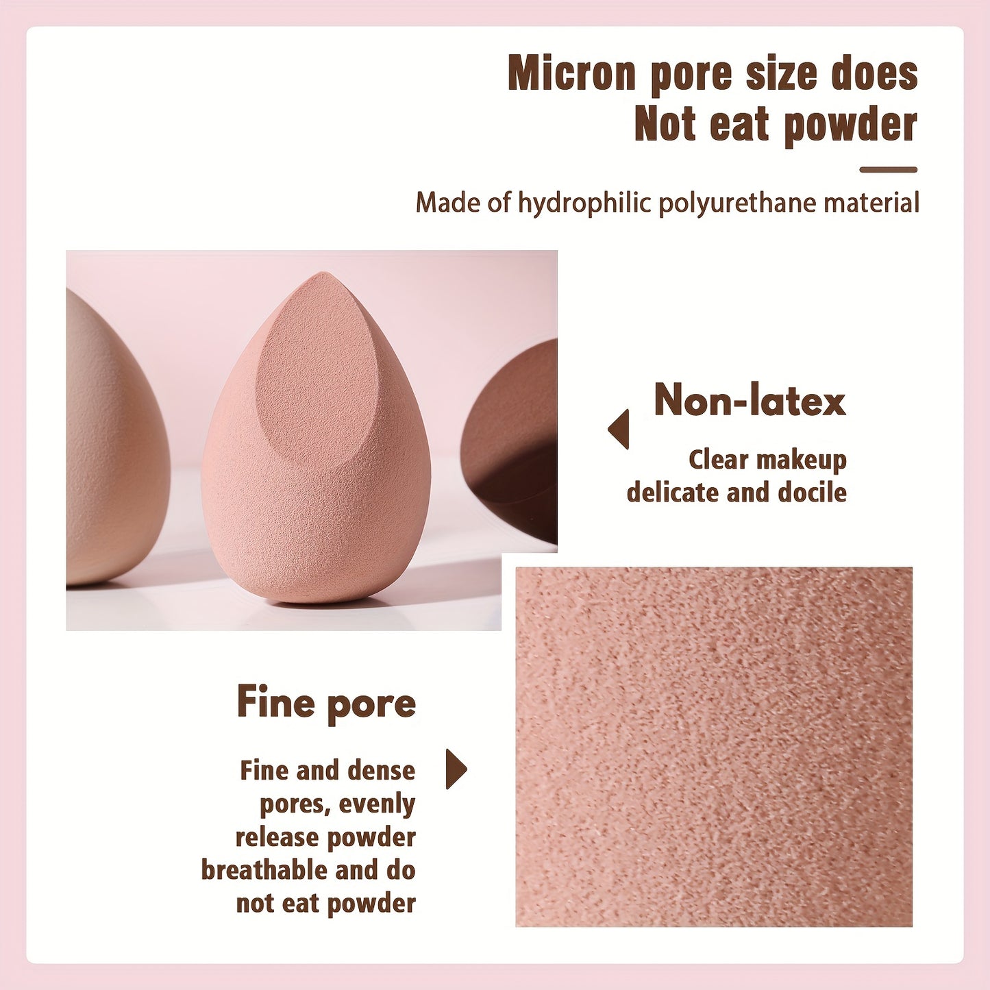 3 PCS Makeup Sponge Set Professional Beauty Sponge