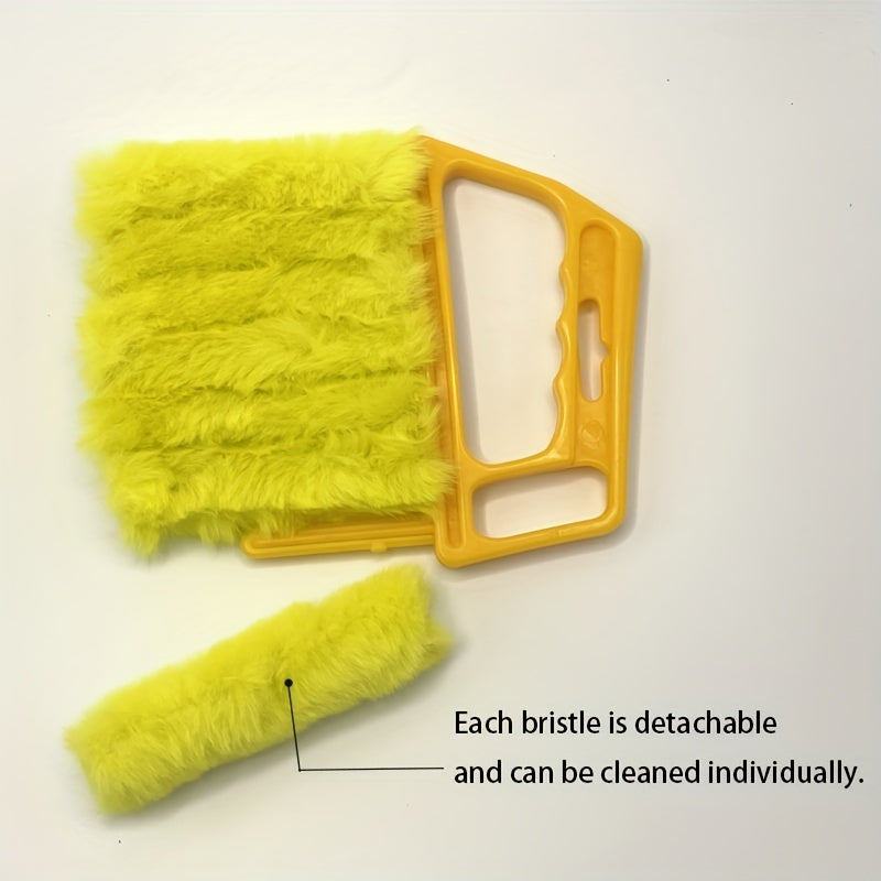 1pc, Washable Microfiber Venetian Cleaning Brush