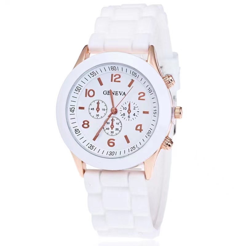 Minimalist Silicone Casual Quartz Watch Women Crystal Silicone Watches Wrist Watch