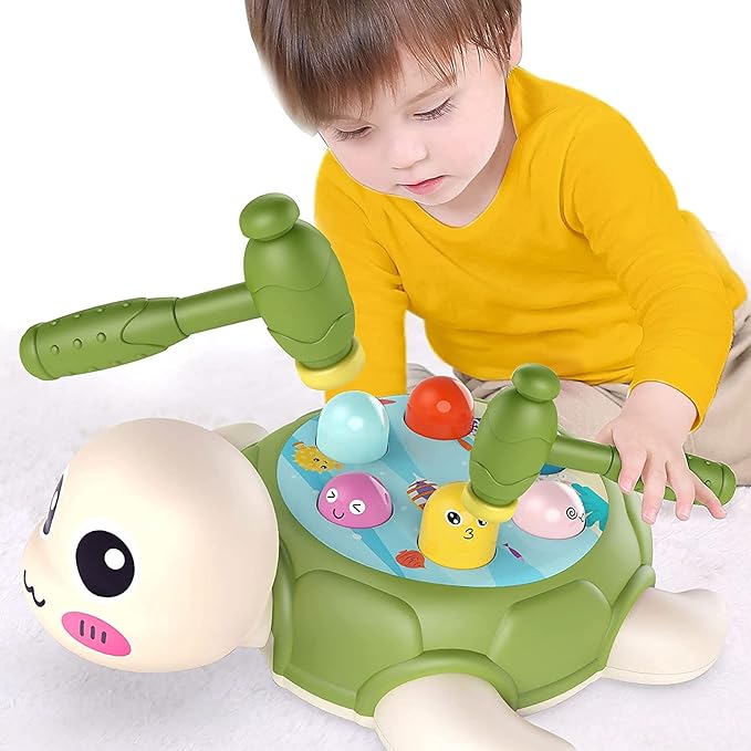 Tortoise Whack a Mole Activity Game Early Development Montessori Toy Arm Strength