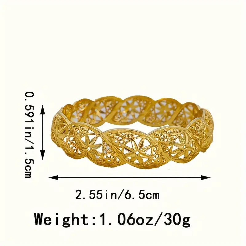 Luxurious Copper Open Cuff Bracelet for Women - Elegant Daily Wear