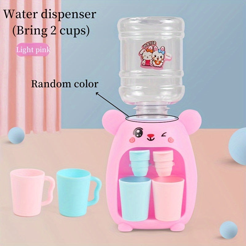 Pretend Play Water Dispenser, Double Water Outlet Press Water Dispenser,