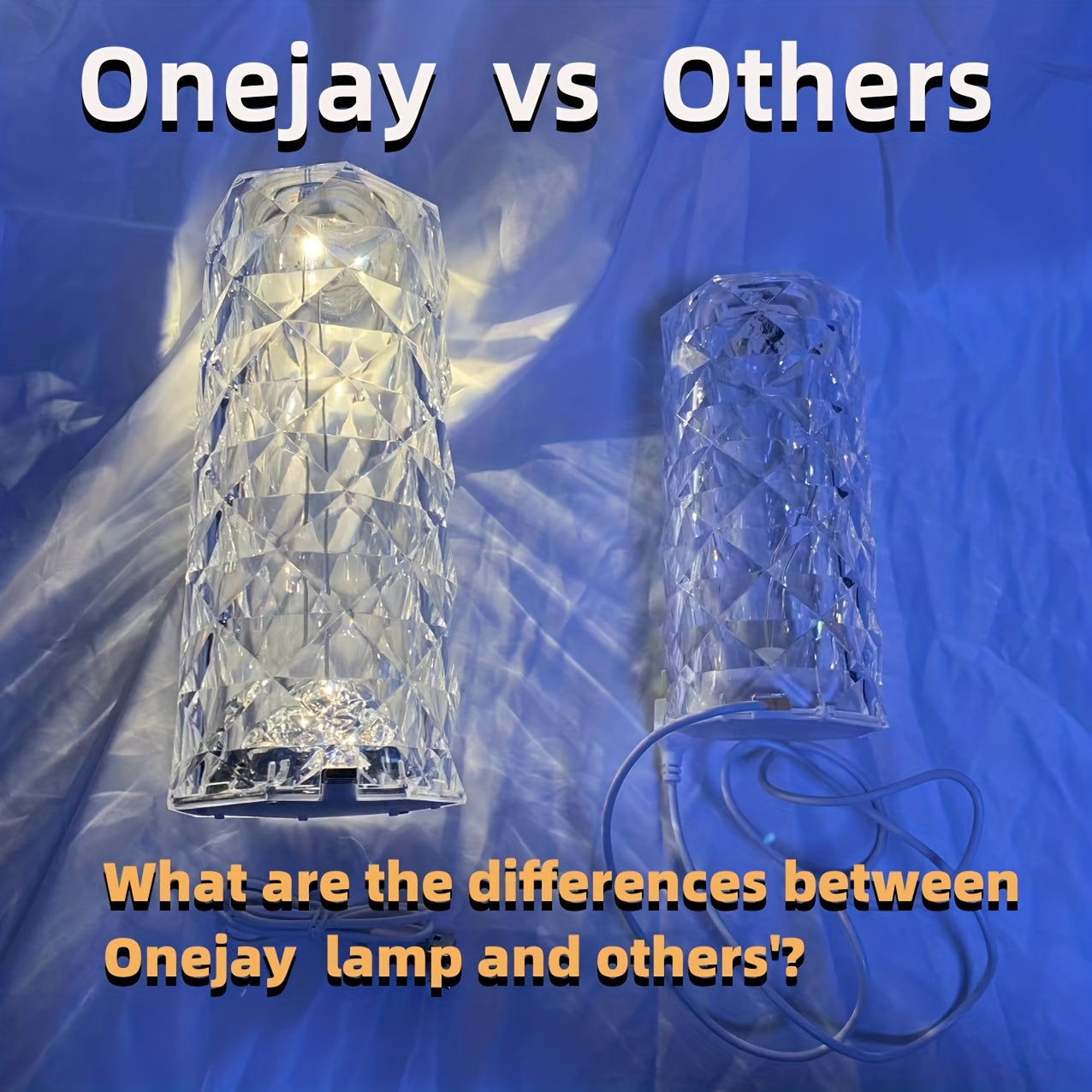 Crystal Diamond Table Lamp With Color-changing Touch Control