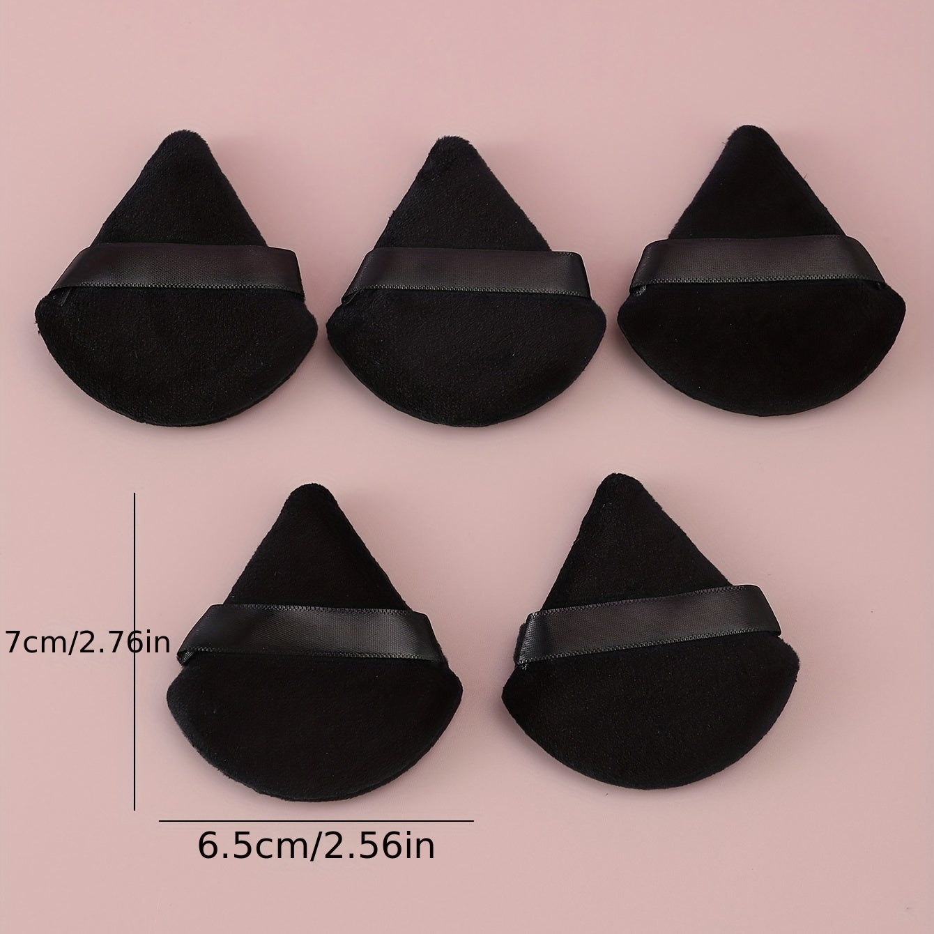 5pcs Soft Triangle Powder Puffs for Loose Powder, Mineral Powder