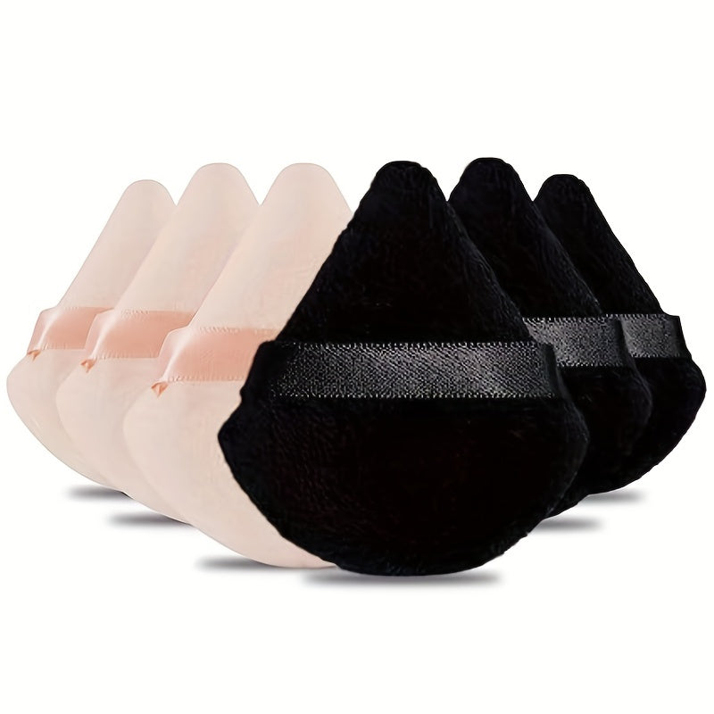 5pcs Soft Triangle Powder Puffs for Loose Powder, Mineral Powder